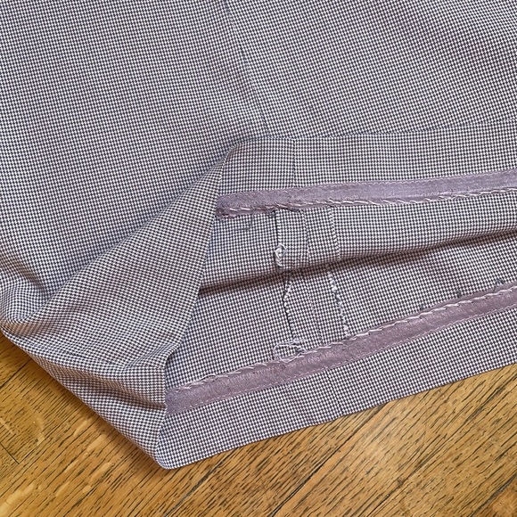 1940’s Light Pink and Grey Muted Houndstooth Pencil Skirt with Side Metal Zip - Picture 8 of 14